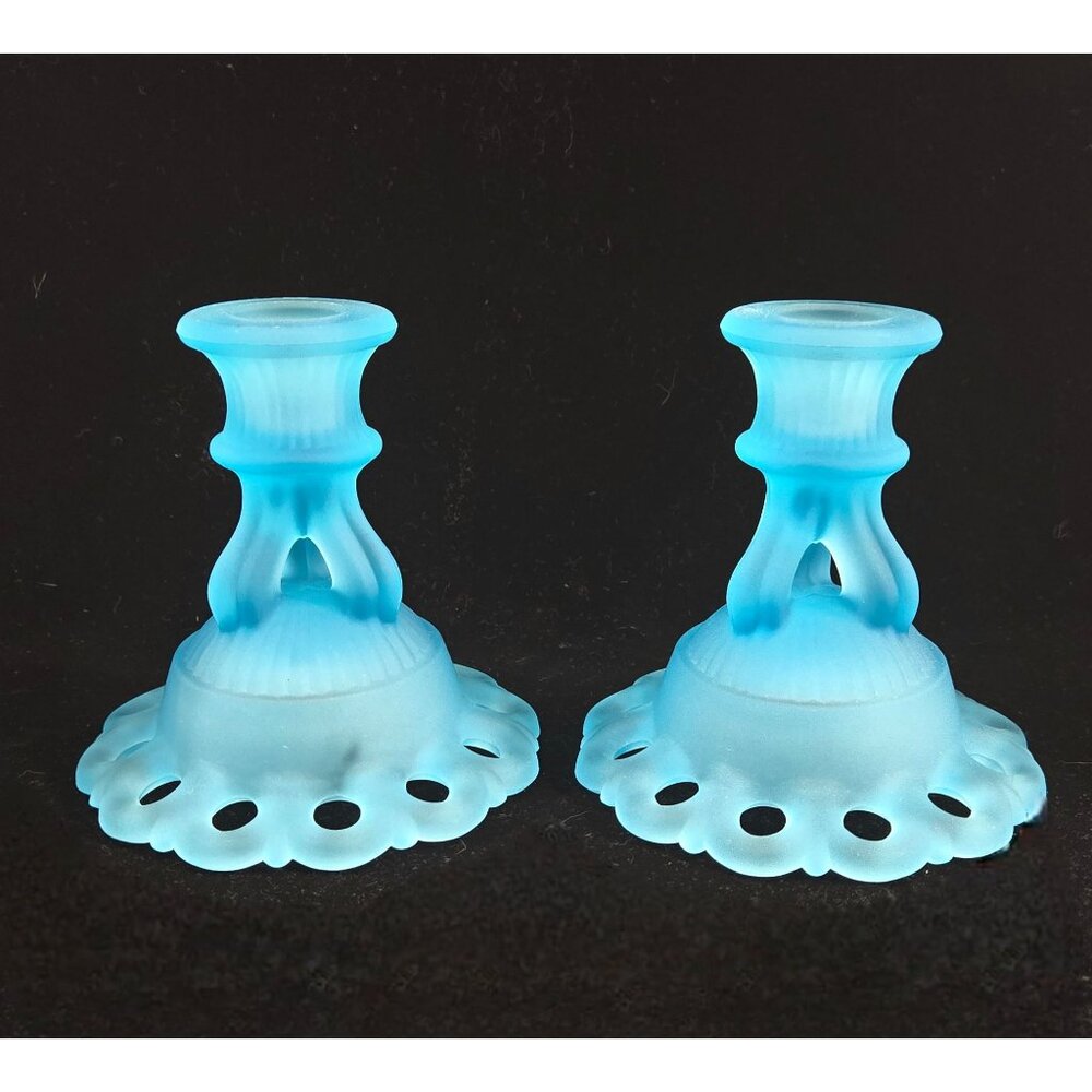 Vintage 1960s Westmorland Doric Lace candlesticks